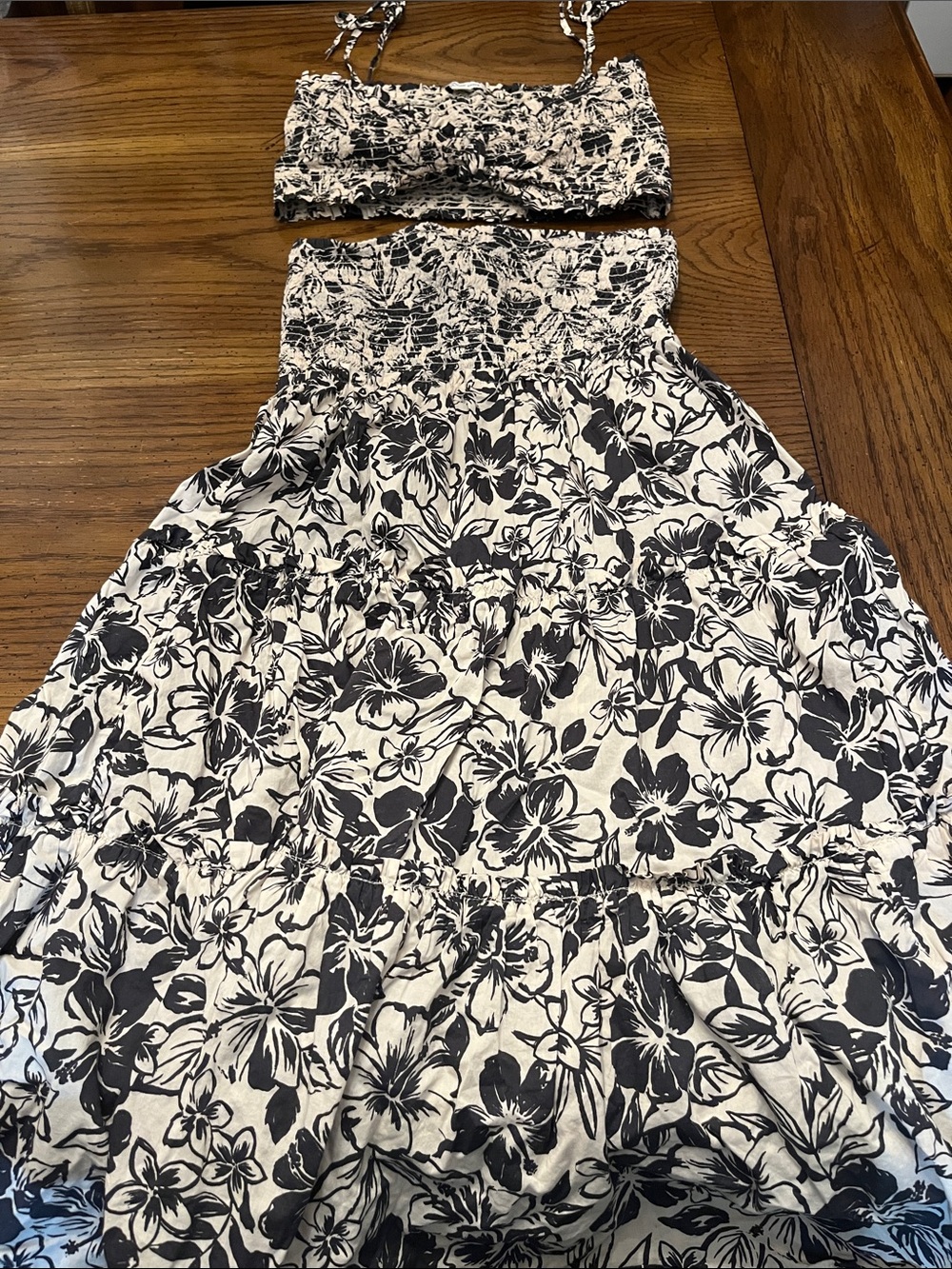 American Eagle Matching Halter Top & Midi Skirt Set, medium top, small skirt